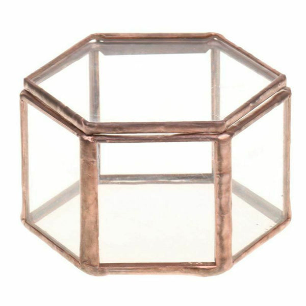 Geometric Glass Terrarium Box Jewelry Box Glass Succulent Plant Pot Deco He