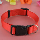 Adjustable Nylon Dog Puppy Collar with Buckle and Clip for Lead (S, Red) C8M7