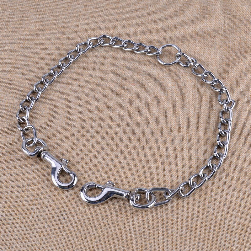 2 Way Chain Dog Leash Medium Duty fit for Two Dogs No Tangle Double Dog Leash Hf