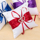Ring pillow for wedding Ring pillow with satin ribbons red + white 10 cm x  B4N5