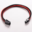 8 Pin 30cm X Board PSU Power Supply Extension Cable Wire Black Red Sleevedã€NewOS