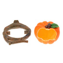 3 x Pumpkin Shape Food & Water Bird Cup, Plastic Feeding Dish Feeder for Parrot