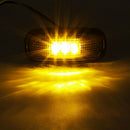 2pcs Car Truck 3 LED Side Marker Yellow Light Warning Turn Signal Light 12V DC