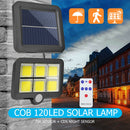IP65 Solar Wall Light Remote Control Motion Sensor Outdoor Lamp (120LED)