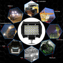 4" 72W Quad Row LED Work Light Offroad Spotlight 6000K LED Light Cover Lens OZ