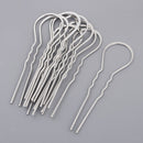 10 Pieces Metal White K Tone U Shaped Hair Pins Hair Style Hair Pins Wave Style