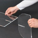 Sneeze Guard - Acrylic Plastic Divider Barrier for Nail Salon, CHECKOUT COUN Hn