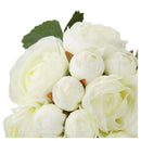 13 Head Artificial Silk cloth camellia Flower Wedding Bridal Bouquet Party