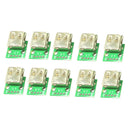 10pcs/lot 4 Pin SMT Socket Connector Micro USB Type A Female placement SMD