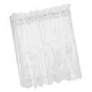 4pcs Embroidered Tier Voile Valance Window Sheer Curtain Home Decor