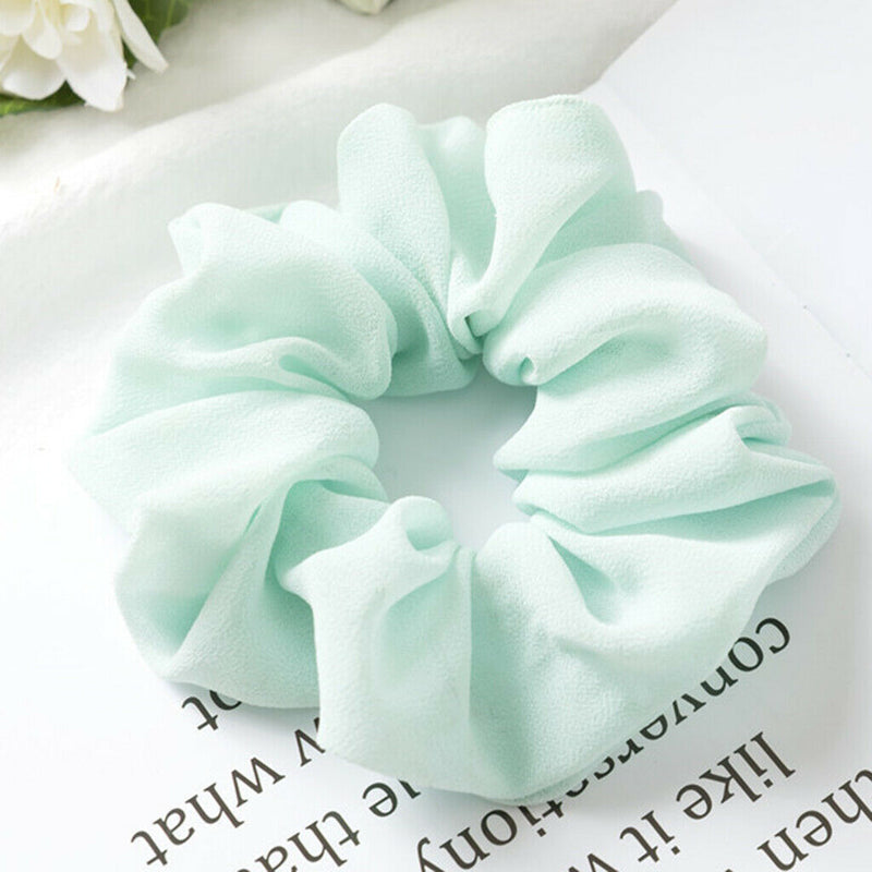 11x Women's Silk Chiffon Hair Scrunchies Ponytail Holder Rope Scrunchy Hair Ties