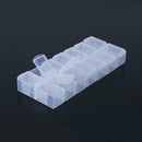 14 Slots Adjustable Plastic Jewelry Storage Box Earring Case Container