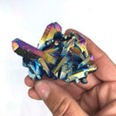 Rainbow Titanium Cluster Mineral Specimen Healing Natural Quartz Stone Y0R7