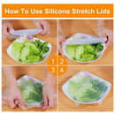 Silicone Stretch Lids, 12 Pack to Keeping Food Fresh, Reusable, Durable and