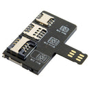 2X(External Mobile Phone Card Nano Sim Card Extender Four in One Micro-Card