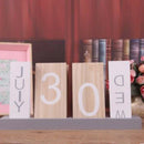 Wooden Calendar Desktop Display Perpetual Calendar Living Room Bedroom Home