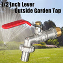 Outside Garden Tap Faucet Easy Quarter Turn Off/ On 1/2 Inch Lever Home GardP4G5