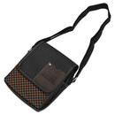 Black Men's Faux Leather Messenger Shoulder Bag
