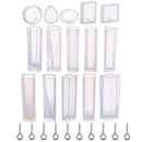 15 Pieces Molds Silicone Pendant Mould for Jewellery DIY and 100 Pieces Eye
