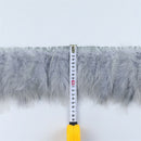 Natural 4m Gray Turkey Feather Fringe Ribbon Tassel Trim Wedding Dress Decor