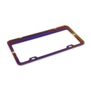 Burnt Blue Stainless Steel License Plate Frame US Canada Vehicle Tag Holder