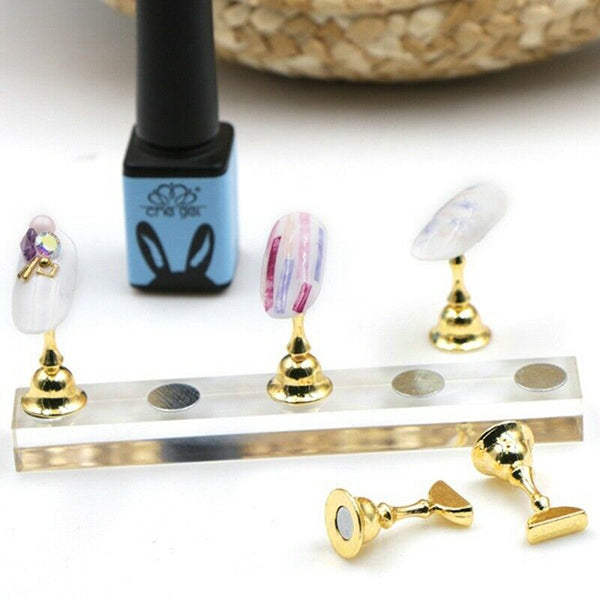 New Magnetic Acrylic Manicure Tools Nail Practice Hand Nail Exercises Pedes T1Z3