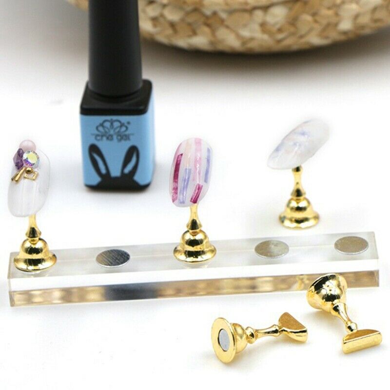 New Magnetic Acrylic Manicure Tools Nail Practice Hand Nail Exercises Pedes T1Z3