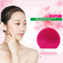 Electric Ultrasonic Face Cleaning Brush Skin Washing Massage Cleaner (Rose)