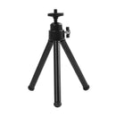 360 Rotatable Camera Tripod Photo Live Video Bracket w/ Phone Clip (Black)