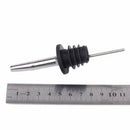 2pcs Stainless Steel Liquor Spirit Pourer with Rubber Stopper
