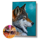 Animal 5D Diamond Painting DIY Full Round Drill Rhinestone (Wolf LD533)