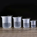 Set of 4 Measuring Cup Labs Plastic Graduated Beakers 50ml 150ml 250ml 500m E9S5