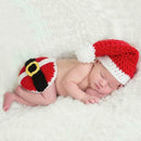 Crochet Knit Newborn Baby Photography Prop Soft Handmade Christmas Costume