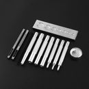 11x Snap Rivet Fastener Buttons Tool Kit for Leather Crafts Hand Punch Set Craft