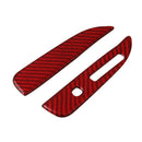 3PCS Rear Red Carbon Fiber Gear Shift Frame Stickers for Ford Mustang 2015-2019