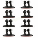 8pcs Black Car Charger Line Headphone USB Cable Car Clip Interior Accessories