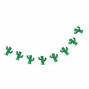 Green Cactus Banner Felt Bunting Tropical Wedding Birthday Garland Decor