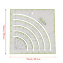 8 inch Arcs Fan Quilt Circle Cutter Ruler Patchwork Ruler Sewing Craft Tools Gw
