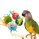 10pcs Parrot Rattan Ball Pet Bird Toys Chewing Ball Birdcage Hanging Decor