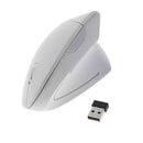 6D 2.4G Wireless Vertical Ergonomic Optical 1600 DPI Mouse 5 Buttons White