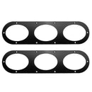 2pcs Universal Car Rear Bumper Race Air Diversion Diffuser Panels (Black)