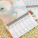 Cartoon Weekly Plan Schedule Spiral Coil Notebook Sketchbook-Journal-Planne H2C1