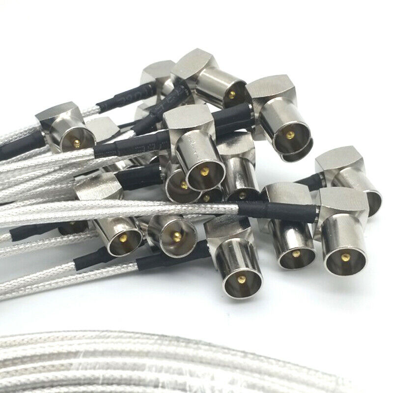 3X(RG316 SMA Cable High Temp Coaxial Cable, SMA Male to SMA Right Angle Mal