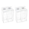 2PCS Acrylic Double Capacity Facemask Dispenser Case Organizer with Cover