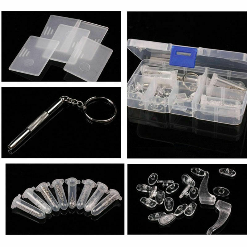 Screw Nose Nut Pad Optical Repair Tool Assorted Kit For Eyeglass Set Glasse V9F5