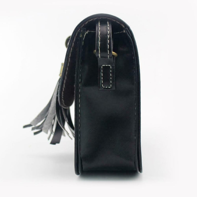 women messenger bags crossbody bags ladies shoulder purse(Black) A