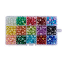 450pcs/box Loose 8mm For Jewelry Making Round Crackle Glass Beads Charm 15 Color