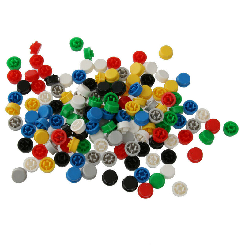 140pcs Round Button Caps Replace For 12x12x7.3mm Tactile Momentary Switches