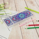 DIY Mandala Special Shaped Diamond Painting 2 Grids Pencil Case Storage Box