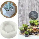 Hexagon Flower Pot Silicone Molds DIY Garden Planter Vase Concrete Soap Mou O2Y6